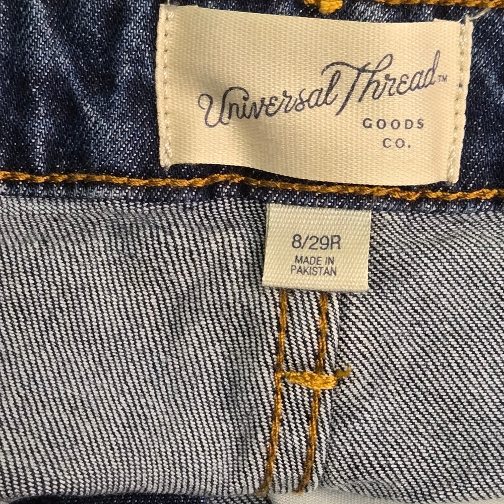 Universal Thread Womens High Rise Slim Straight Distressed Jeans Blue 8/29R - Picture 7 of 10